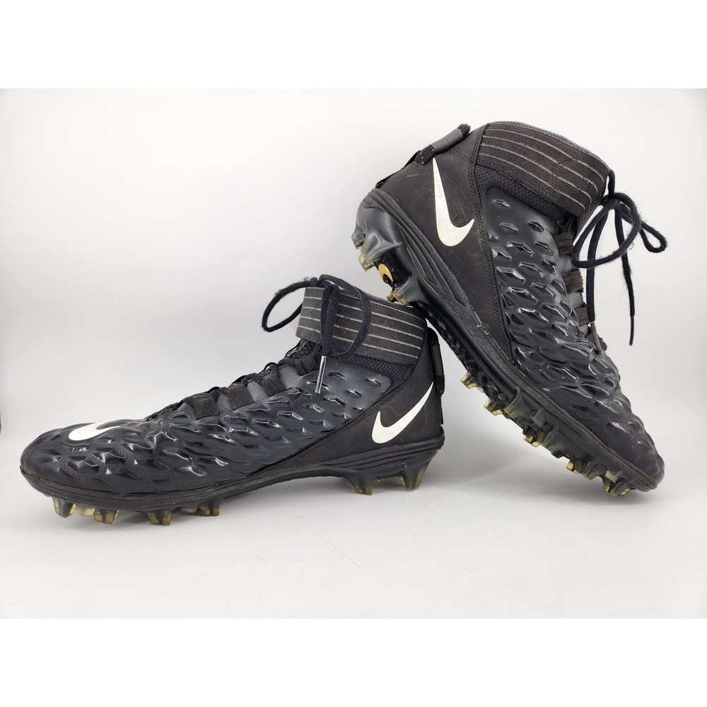Nike Force Savage Pro 2 Football Cleats Mens 13 Black White AH4000-002 High Top - Picture 13 of 14